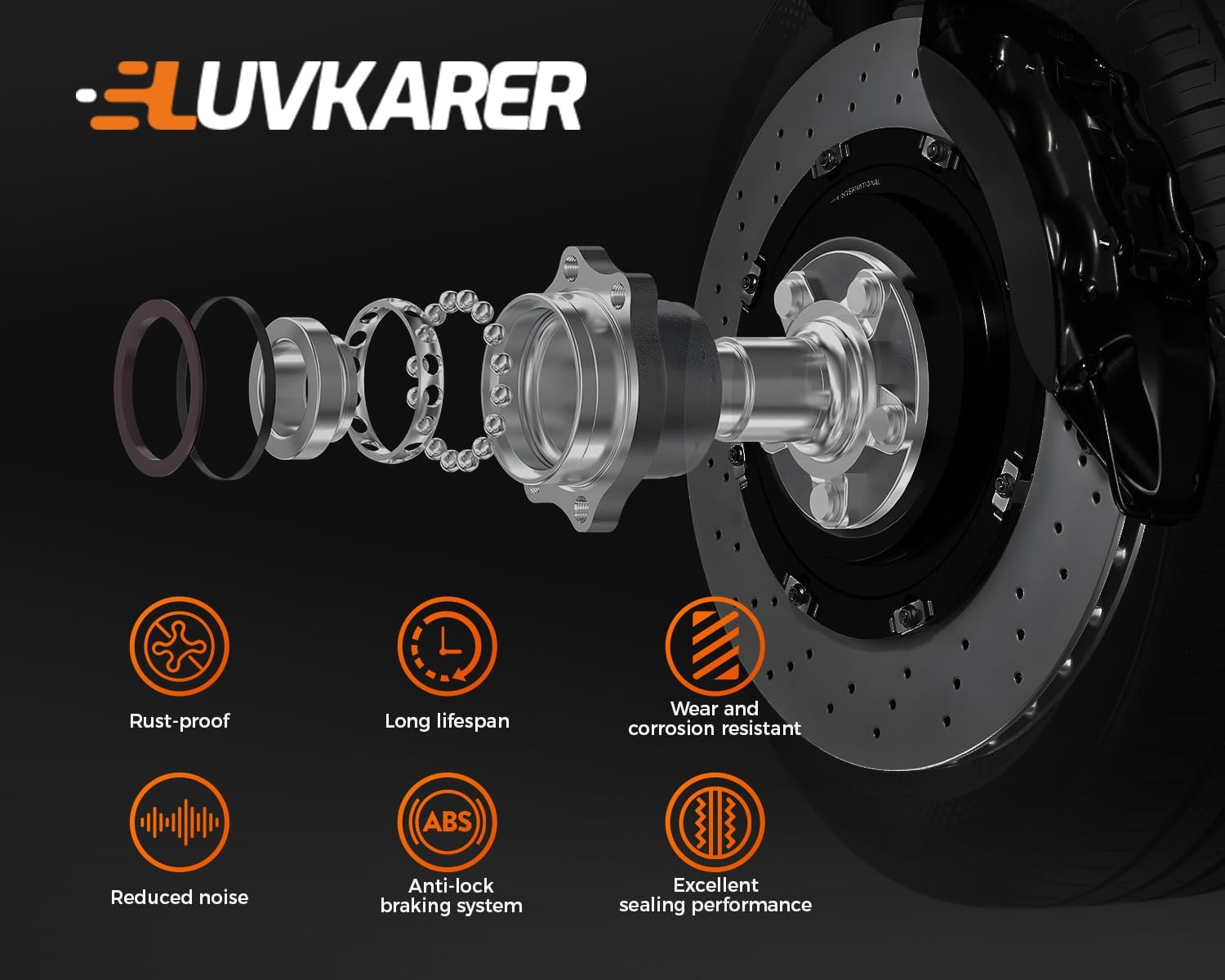 512460 Front or Rear Wheel Hub and Bearing Assembly Fits for Ford Explorer 2011-2018, Police Interceptor Utility 2013-2019, 5 Lug