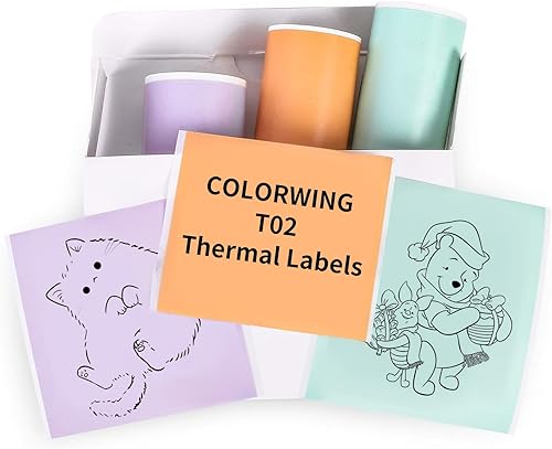 Papel de impresora de bolsillo, papel adhesivo para cápsula de impresión T02, papel autoadhesivo compatible con impresora de calcomanías Memoking