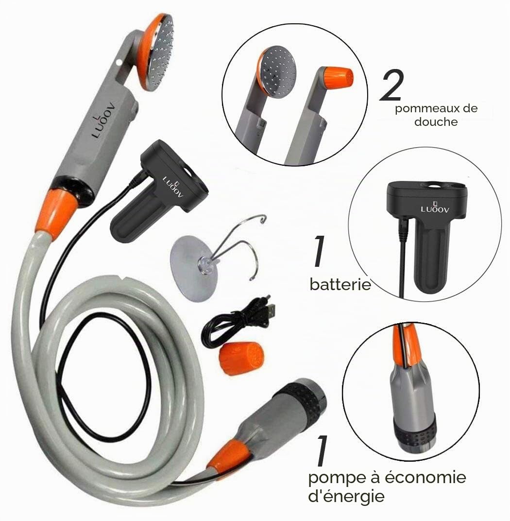 Zooma Douche de Camping en Plein air avec Pompe Submersible