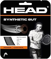 HEAD Synthetic Gut Tennis String Set 16G Black 40ft - Durable Power Control for All-Around Players