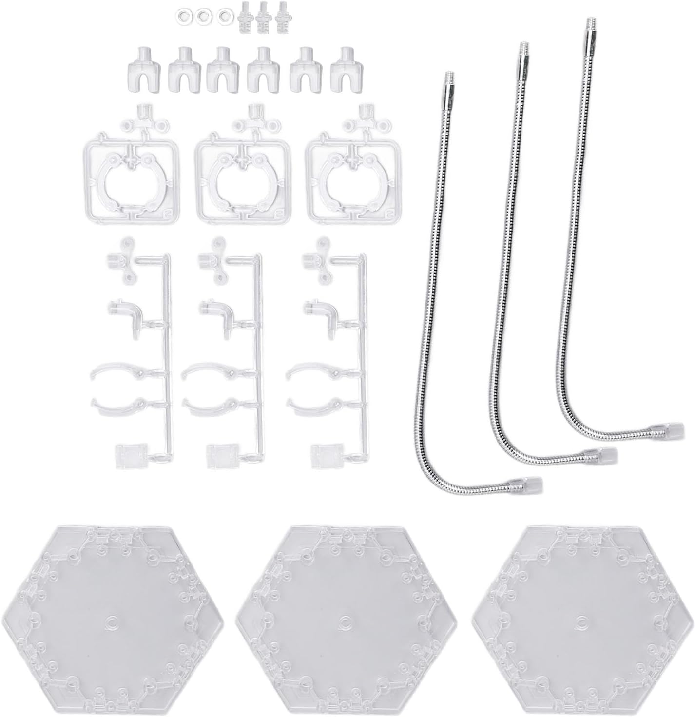 CCYLEZ Action Figure Holder Base, Action Figure Stand ABS Stainless Steel Bendable for 6 Inch (ABS, stainless steel 2)