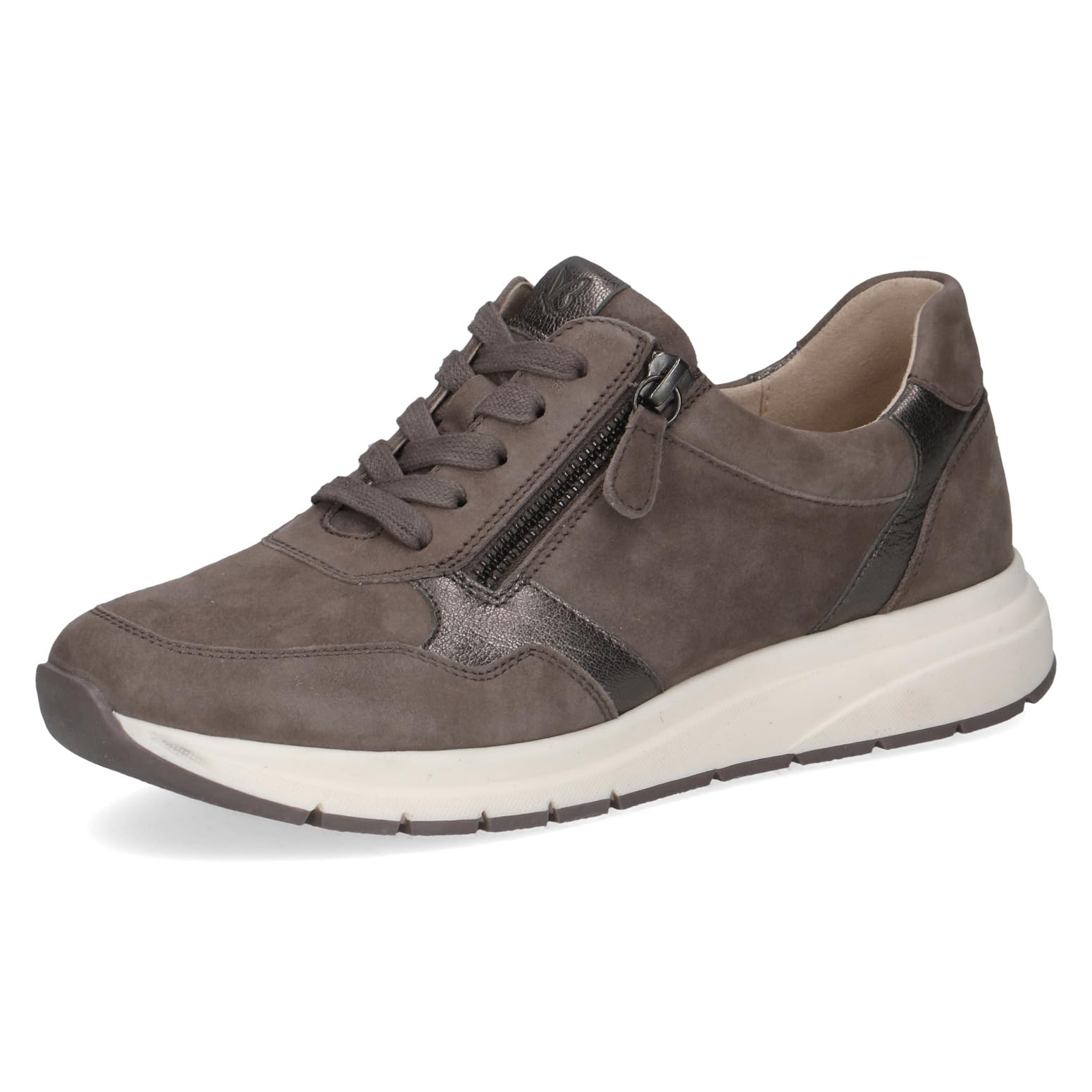 Caprice Damen Sneaker flach aus Leder mit Wechselfußbett