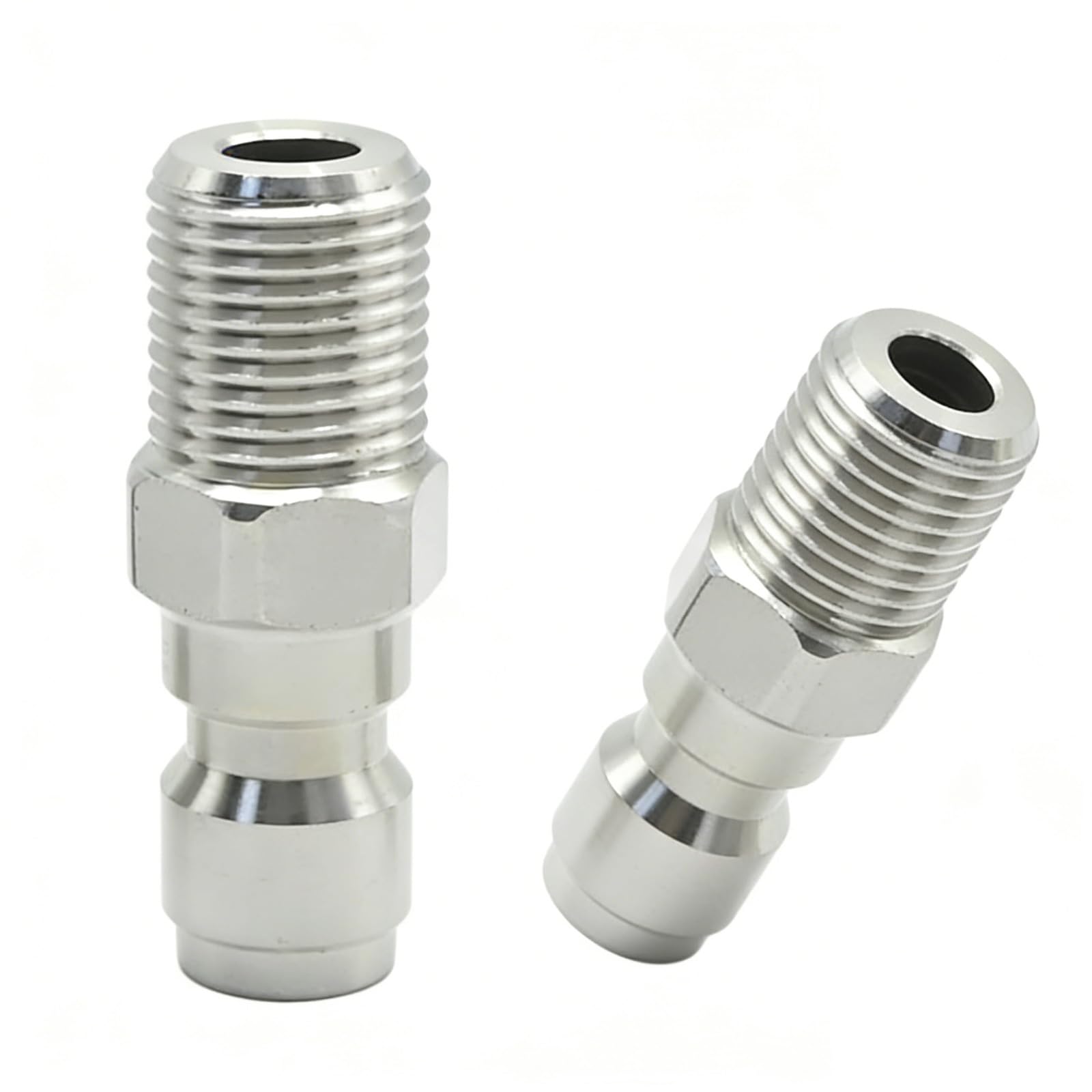 2 Pack 1/4" BSP Male Stainless Steel Pressure Washer Quick Connect Fittings