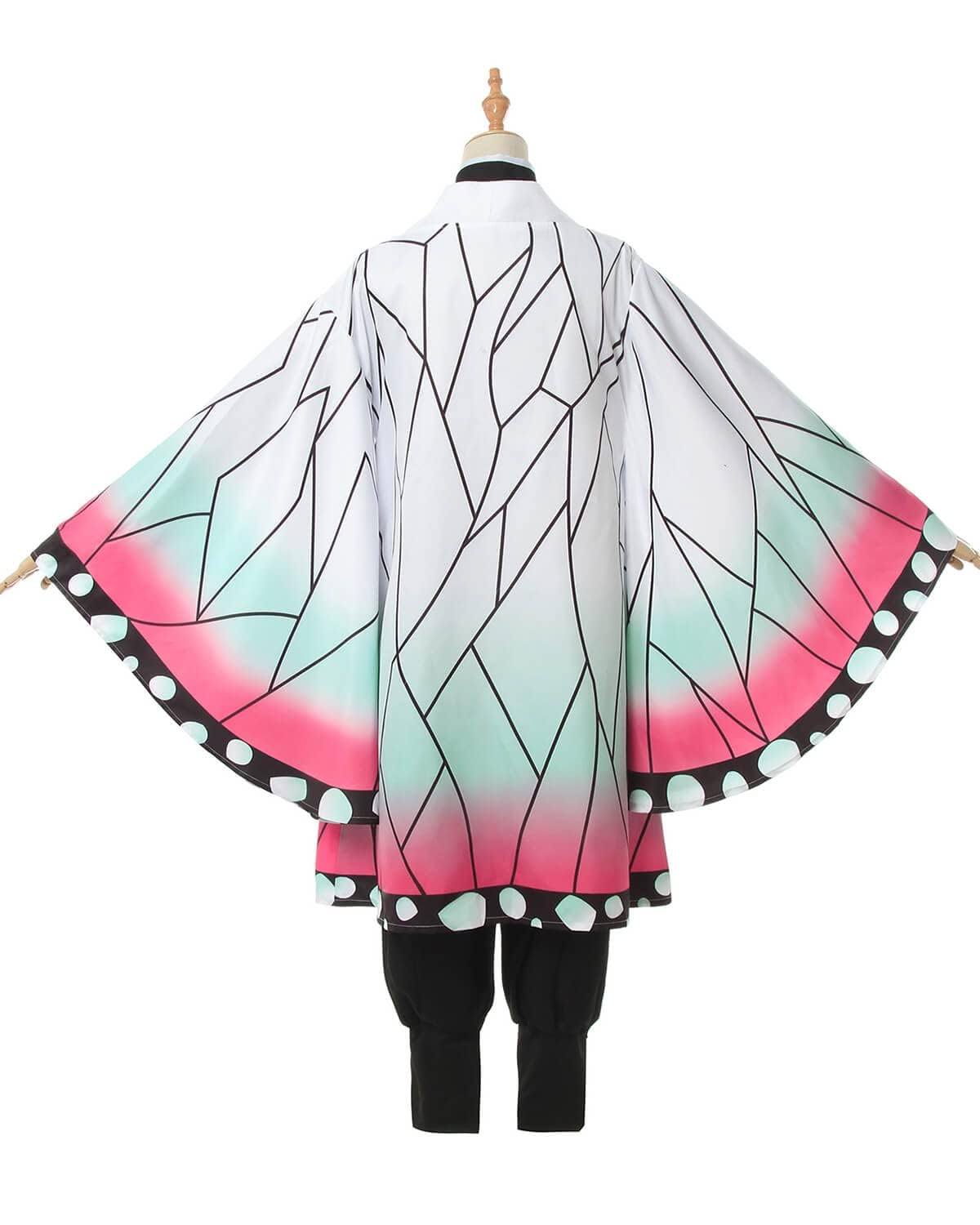 CR ROLECOS Kochou Shinobu Cosplay Outfit Womens Shinobu Cosplay Costume Anime Robe Kimono Uniform Halloween S - Image 3