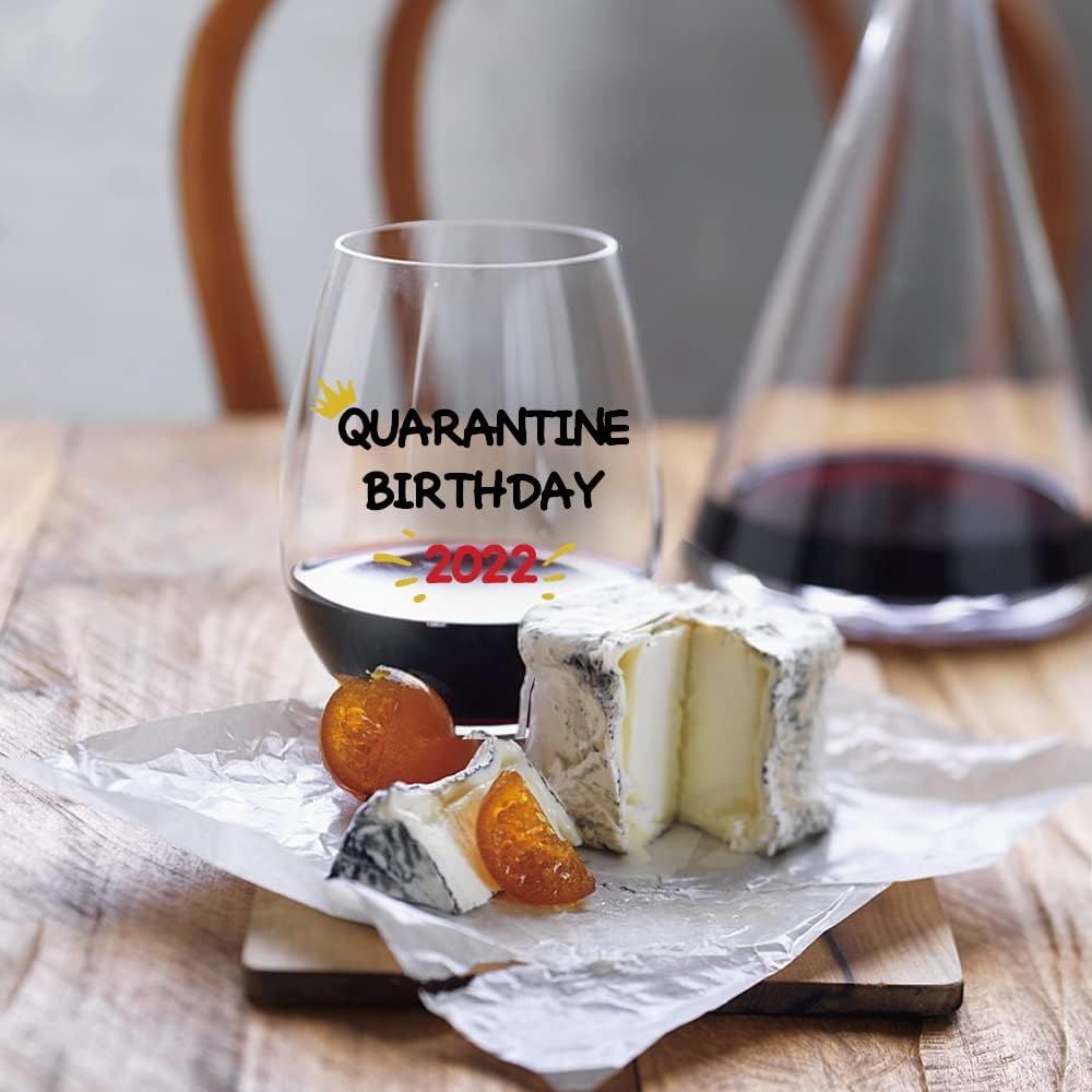Bеѕt Dеаl Prоduсt Perfectinsoy Quarantine Birthday 2022 Wine glass with Gift Box, Quarantine Birthday Gifts for Wine Lovers, Women, Men, Coworkers, Friends, Sisters, Mothers, BFF