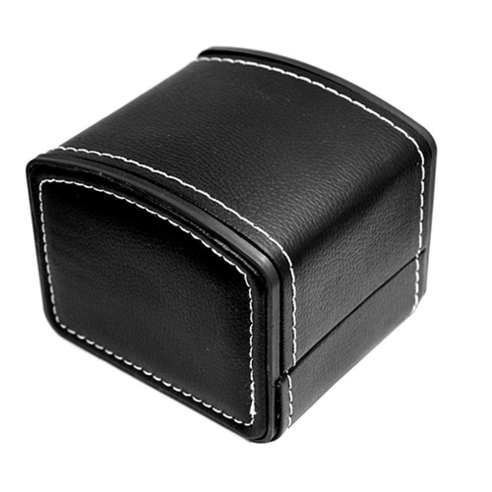 Étui carré en similicuir pour montre boîte bijoux homme femme avec oreiller