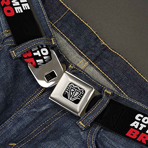 Cinturón de seguridad Buckle-Down negro blanco y rojo ajustable 2
