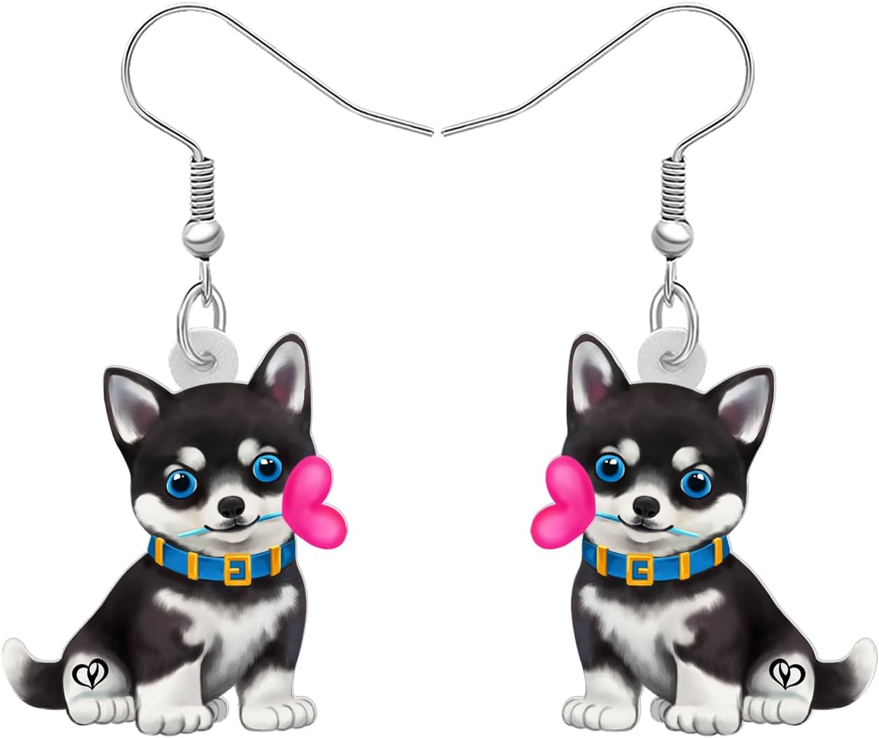 NEWEI Acrylic Cute Basket Dog Earrings Drop Dangle Fashion Animal Jewelry For Women Gifts Charms