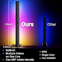 Vista 9 de Barras de luz LED inteligentes, barra de luz RGB, retroiluminación de TV de 14 pulgadas con modos de escena y música, barras de luz inteligentes