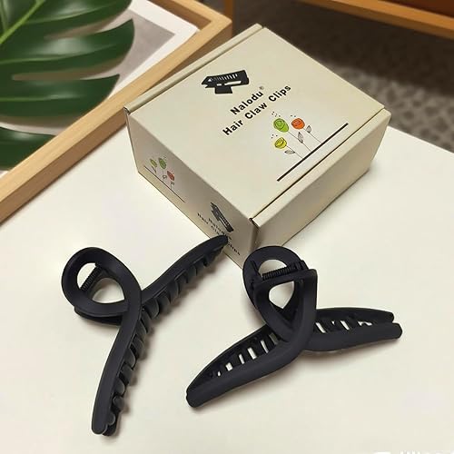 Miniatura 5 de Pinzas para el cabello de 5 pulgadas, extra grandes, antideslizantes, grandes mate, clip de mariposa para cabello fino y grueso, paquete de 2