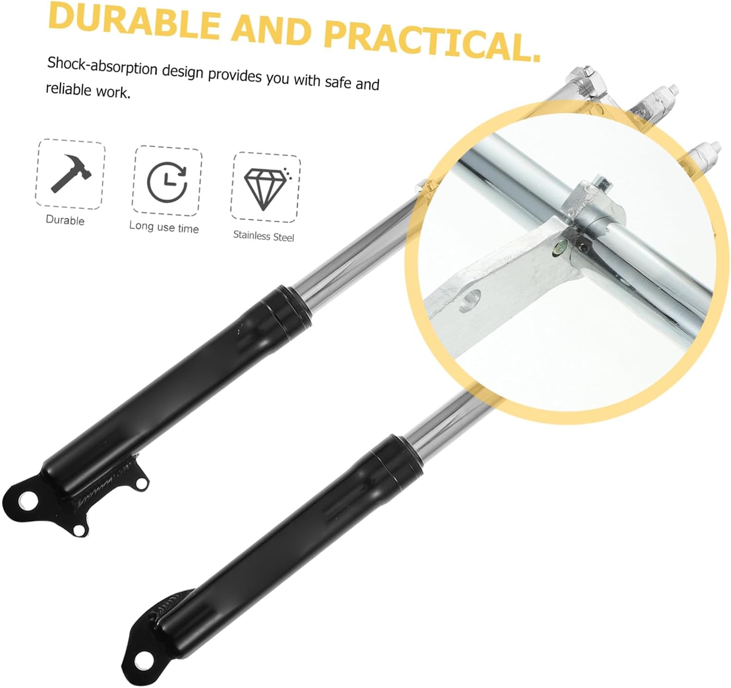 Mini Dirt Bike Suspension Fork Front Shock-absorption Fork Travel Off-road Motorcycle Replacement Dirt Bike Accessories with Wear-resistant Corrosion-resistant Design