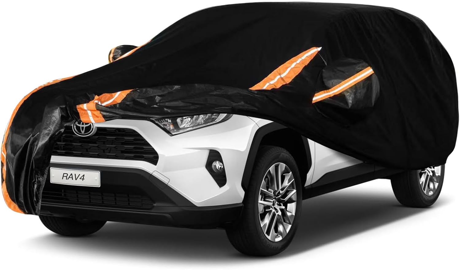 8-Layer All Weather Waterproof Car Cover Custom Fit for Toyota RAV4 2006-2025/ Nissan Rogue 2008-2026/ Lexus NX 2014-2026/ Mazda CX-50 2023-2026/ Mazda CX-5 2012-2026
