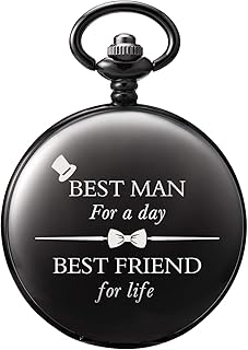 Personalized Pocket Watch for Groomsmen Best Man Custom Engraved Pocket Watches Proposal Gift for Man Wedding Gifts, Groomsman Gifts for Men