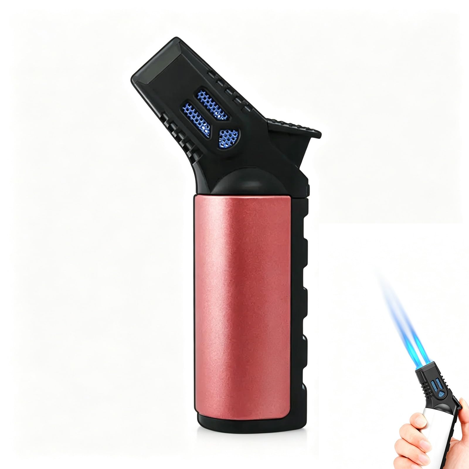 JHCYDM Four-flame butane torch lighter, Windproof lighter