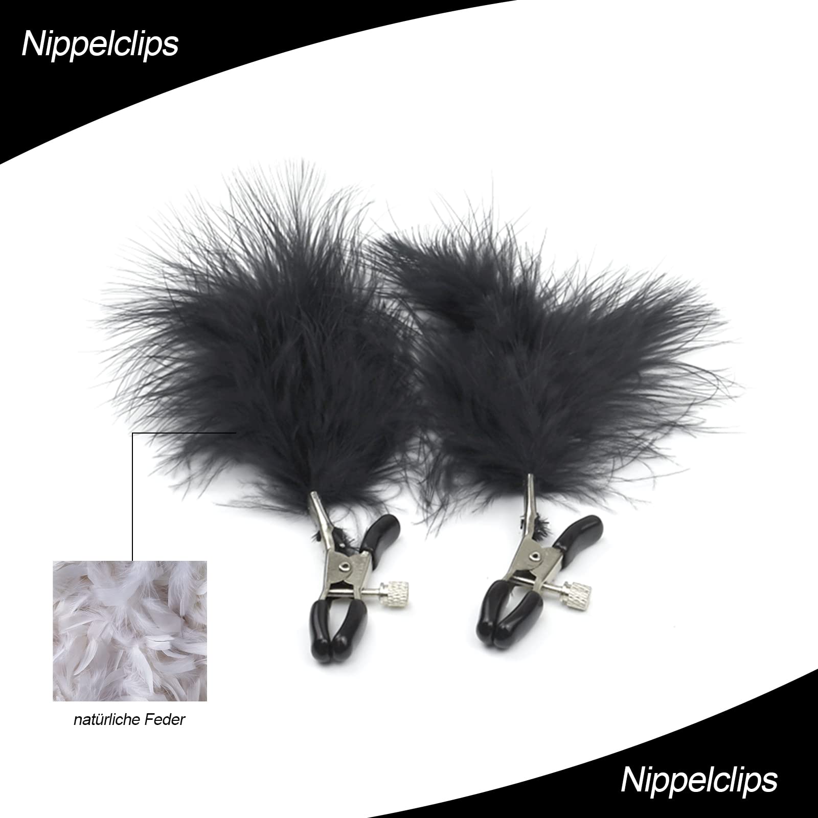 BDSMYOU Plug Anale per Coppie Cosplay con Coda di Volpe,Sex Toys Sexytoysys Coppia,Morsetti per Capezzoli + Collare + Orecchie di Gatto + Maschera per gli occhi,BDSM Bondagerie Accessori Donna (Nero)