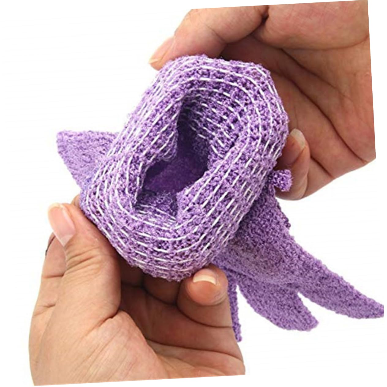 minkissy 28piezas Guantes Exfoliantes De De Toallas Para Baño Con Diseño De Cinco Dedos Masaje Espalda y Exfoliación Para Hombres y Mujeres Rosado