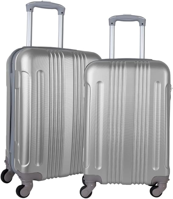 Kit Conjunto de 2 Malas De Viagem Para Bordo Fibra Rigida C/rodinha 360° Menor preço em Kit Conjunto de 2 Malas De Viagem Para Bordo Fibra Rigida C/rodinha 360°