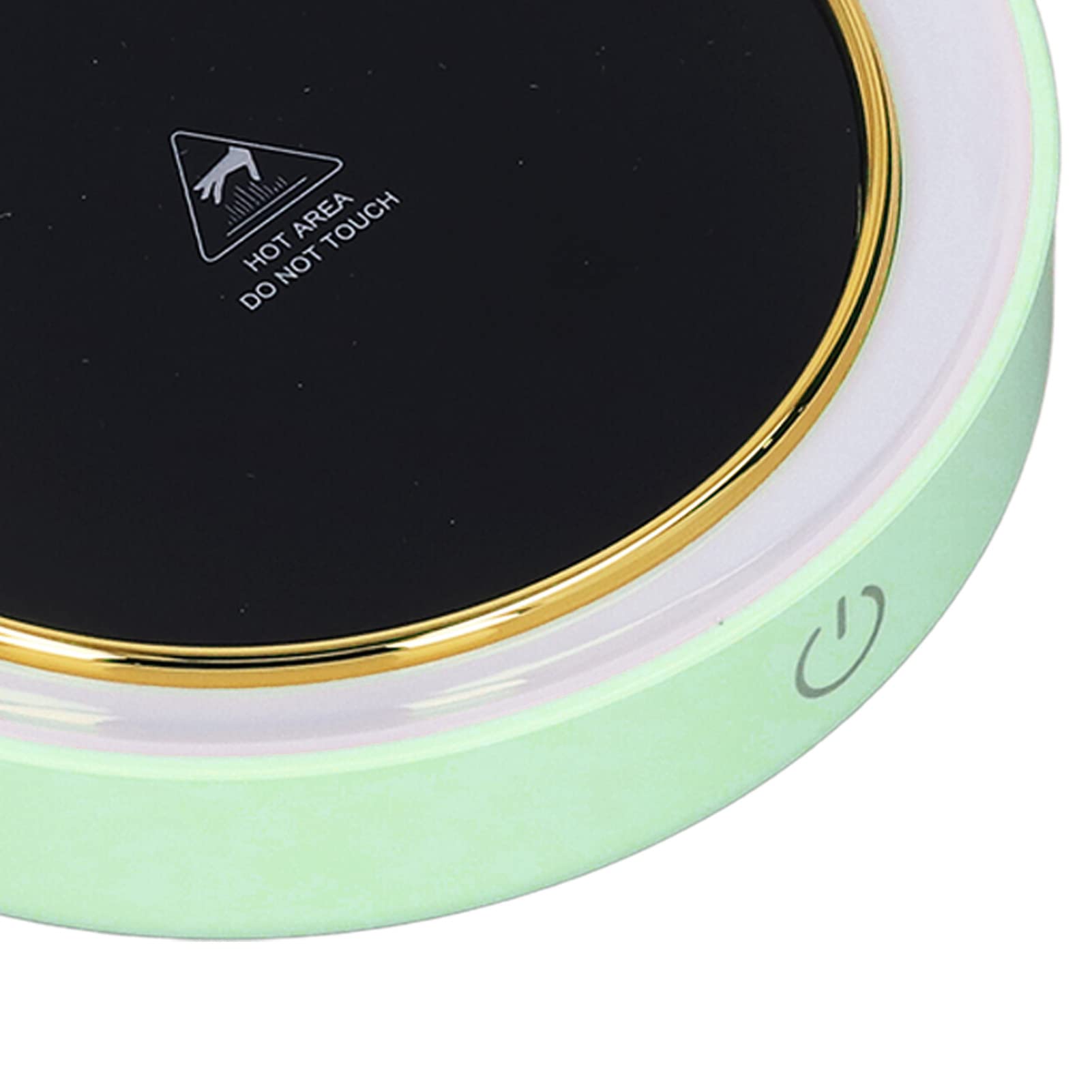 Calentador de tazas, calentador de café de temperatura constante para escritorio, calentador eléctrico de tazas con luz LED para casa, oficina, cafetería (verde)