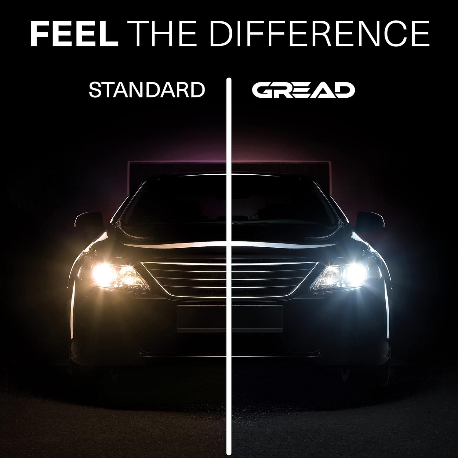 Gread - żarówki halogenowe H11 do samochodu, 12 V, 55 W - super-białe - żarówki reflektorowe 8500 K, znak kontrolny E, bez konieczności rejestracji - optyka ksenonowa - 2 sztuki