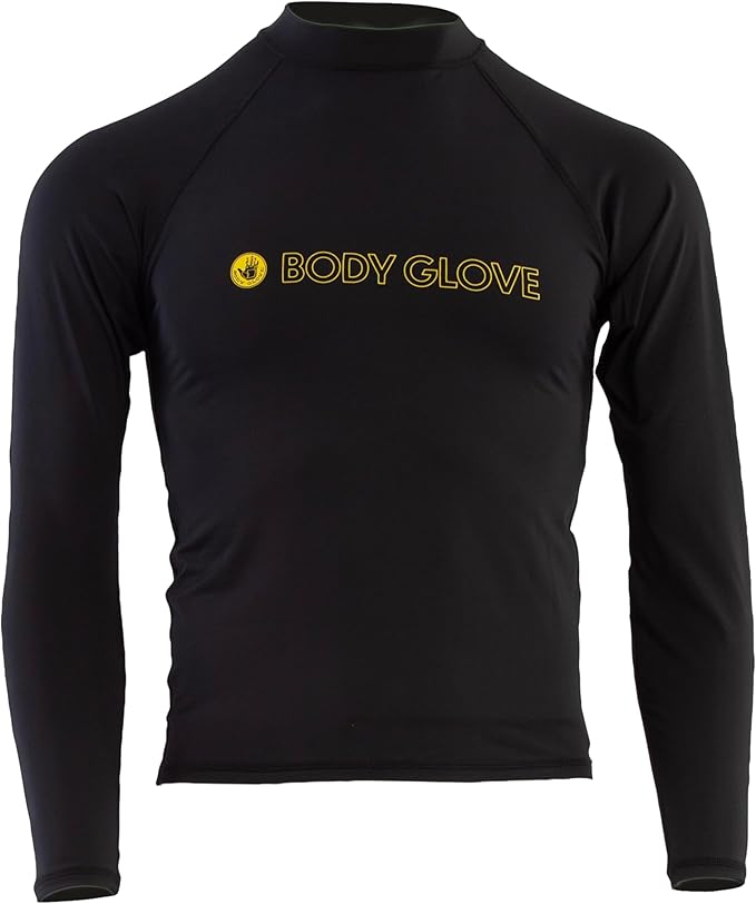 Body Glove Rashguard Homme – Coupe Ample Manches Courtes – Protection UV – Séchage Rapide – Noir