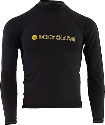 Body Glove Deluxe Rashguard Manica Corta Uomo – Taglio Comfort E Vestibilità Relax In Nero (Taglia S)