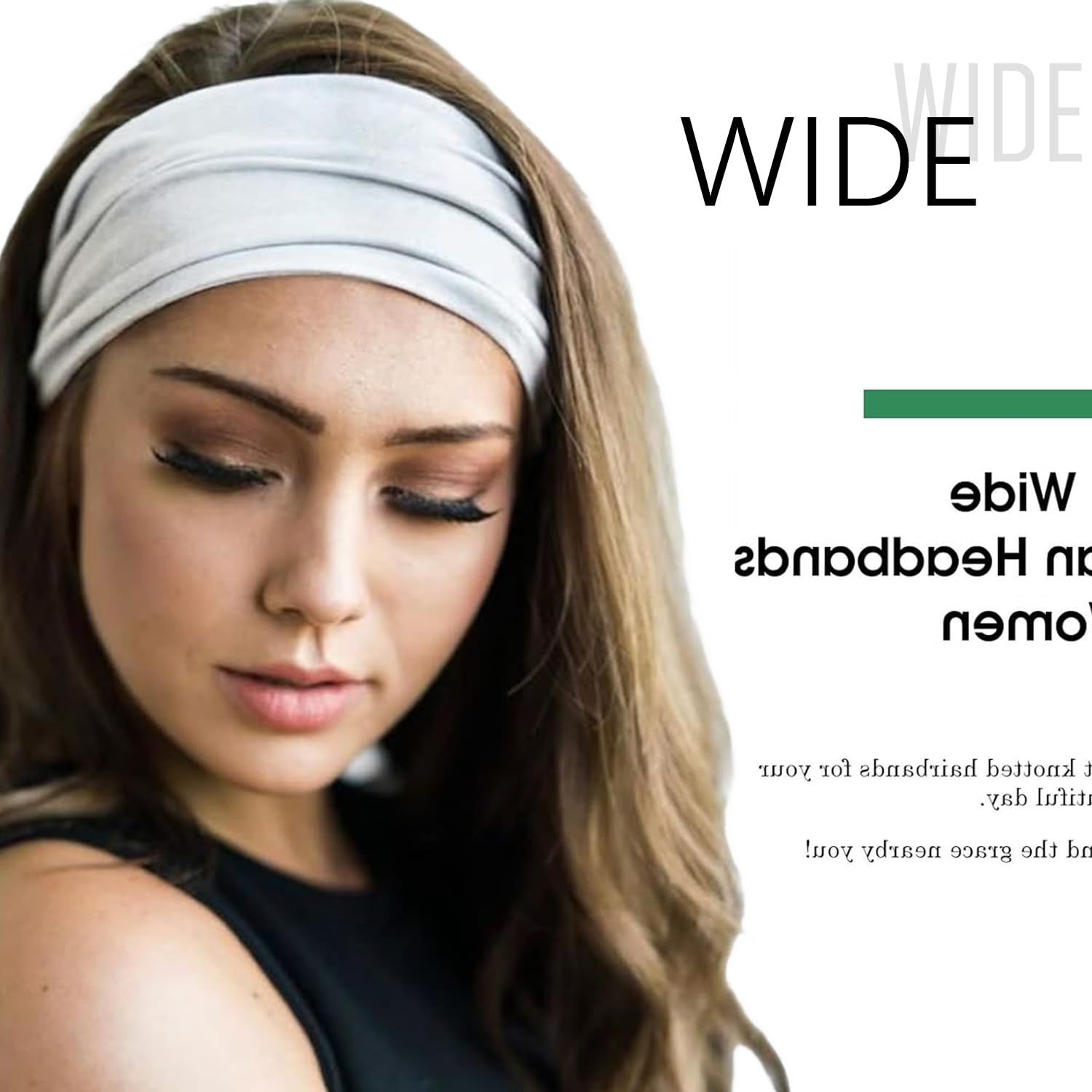 IVARYSS Wide Headbands for Women, Solid Knotted Head Wraps Turbans, Large African Style Head Bands Hair Accessories, 6 Pack thumbnail