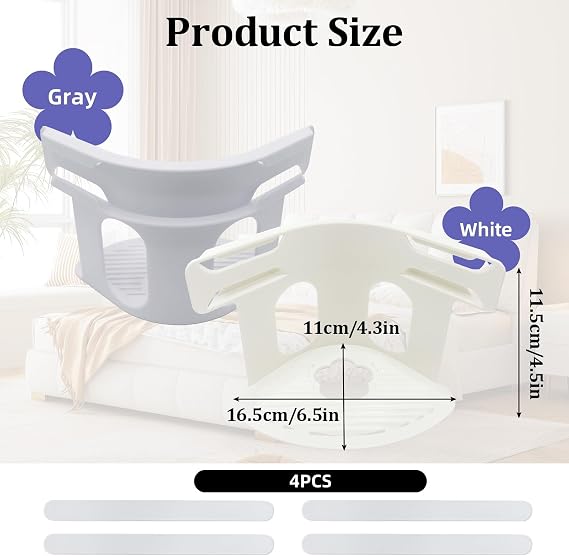 Bed Sheet Holders for Bedding with Lock Strips - New Bed Fitted Sheet Clips Grippers, Removable Heavy Duty Mattress Corner Clip Anti Slip Design, Easy to Use With Fits Most Sheet Sizes (4,White)