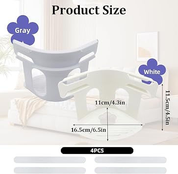Bed Sheet Holders for Bedding with Lock Strips - New Bed Fitted Sheet Clips Grippers, Removable Heavy Duty Mattress Corner Clip Anti Slip Design, Easy to Use With Fits Most Sheet Sizes (4,White)