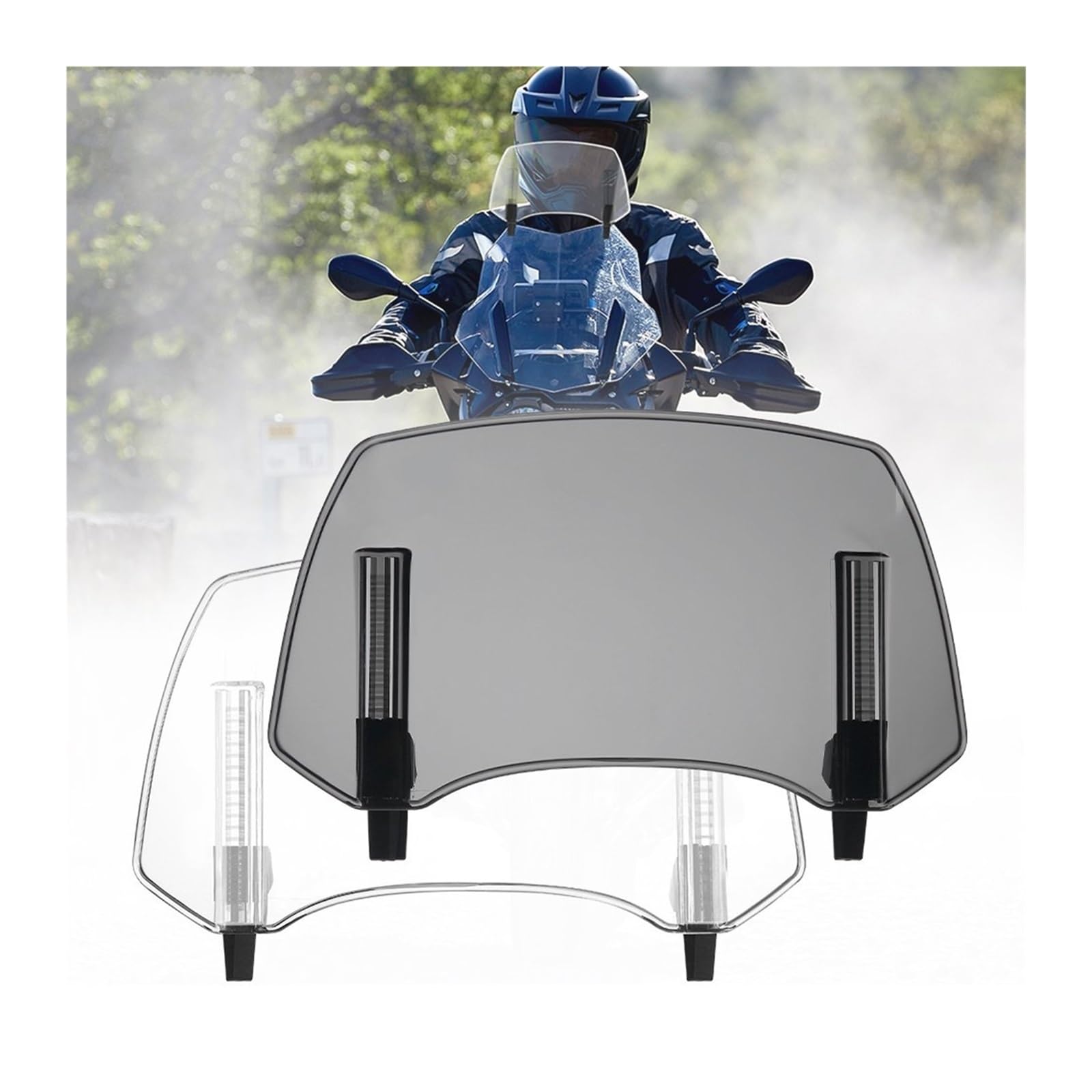 Déflecteur Pare-Brise pour CanAm pour Spyder pour F3-S pour KLR-650 pour F3T Pare-Brise De Moto avec Support Réglable Pare-Brise Visière déflectrice Vent(Small Clear)