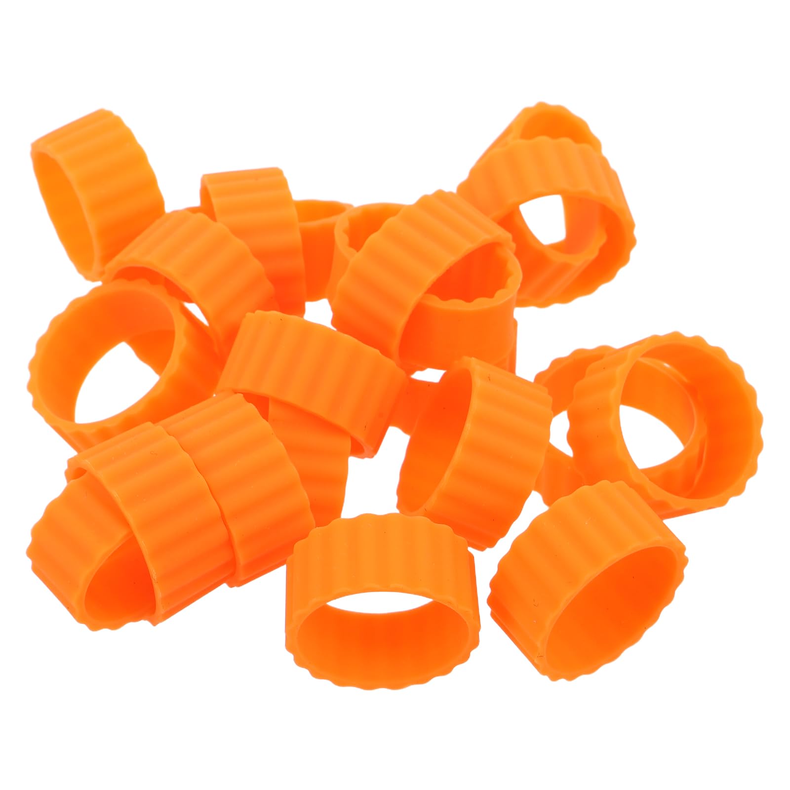 Anneaux de préhension en silicone orange pour bougies, lot de 20 inserts coniques antidérapants