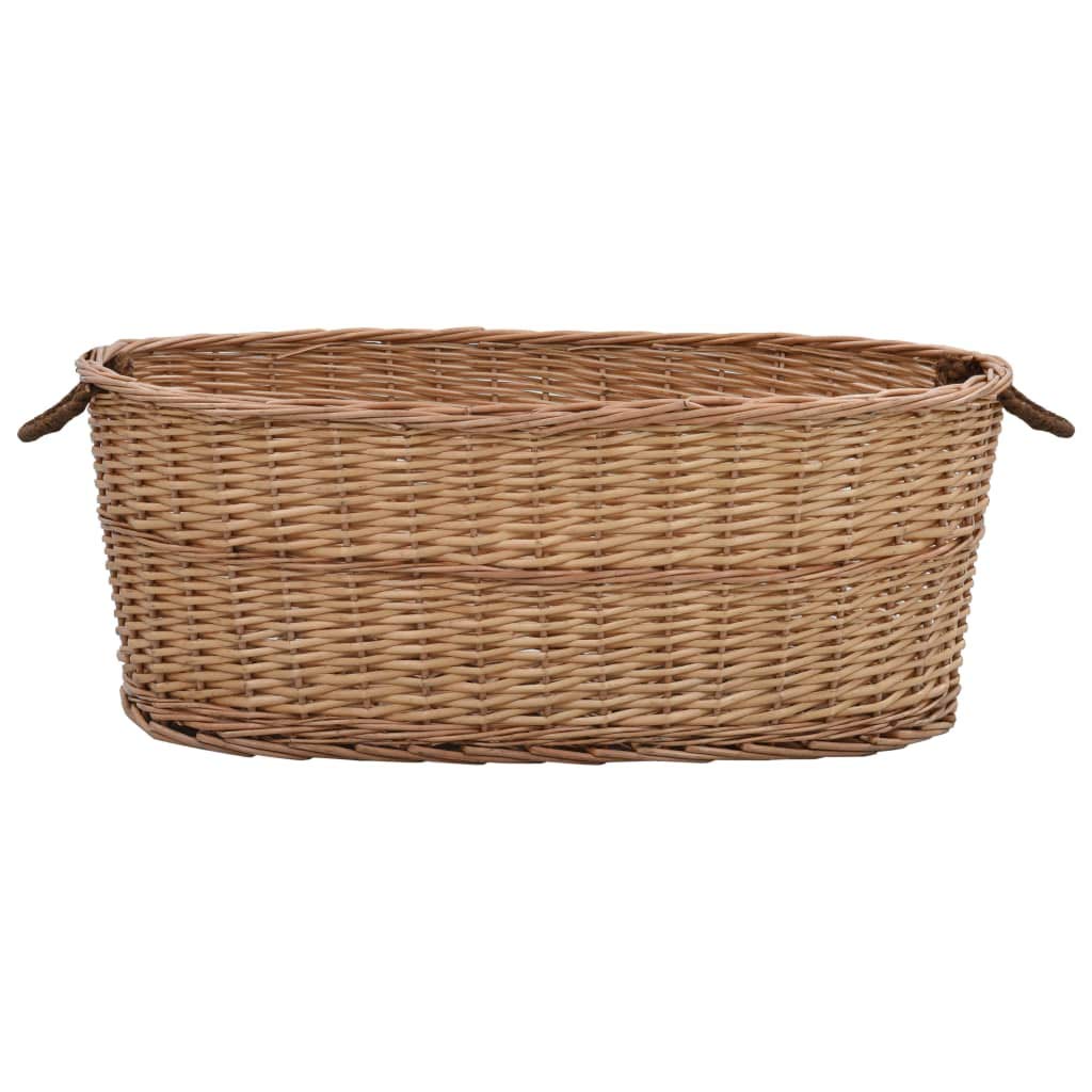 Cesta para leña con Asas de Transporte Sauce Natural 88x57x34cm,Casa y jardín,Accesorios para hornos de leña y chimeneas,Bolsas y Soportes de leña,2.75kg-286984