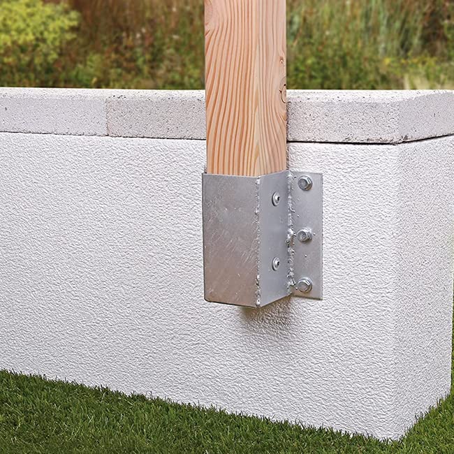 Suinga. Square metal wall anchor 7 x 7 x 15 cm, Grey - Image 2