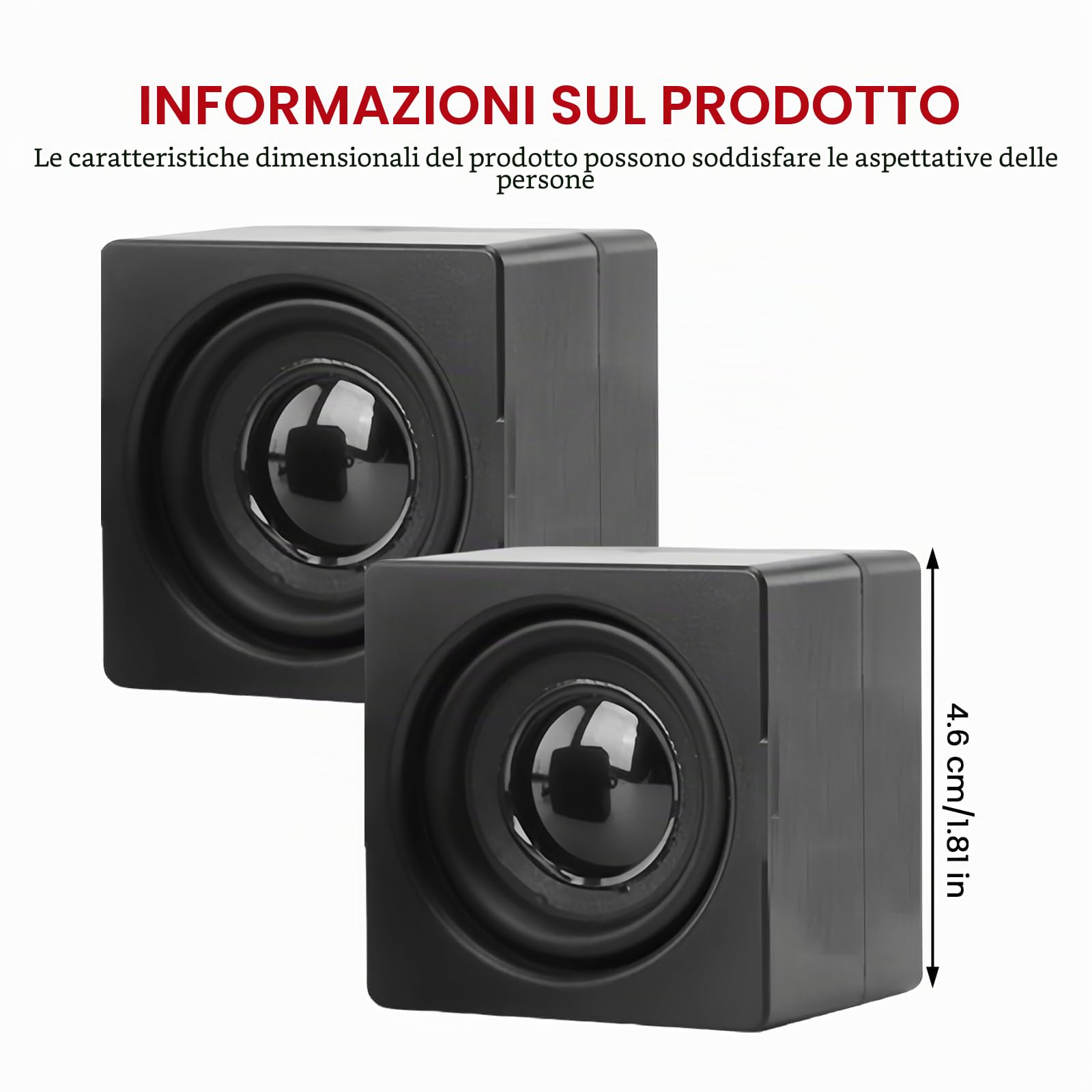 Altoparlanti USB GOEDCH Per PC E Monitor – Mini Stereo Portatile Plug-and-Play Per Ufficio E Gaming