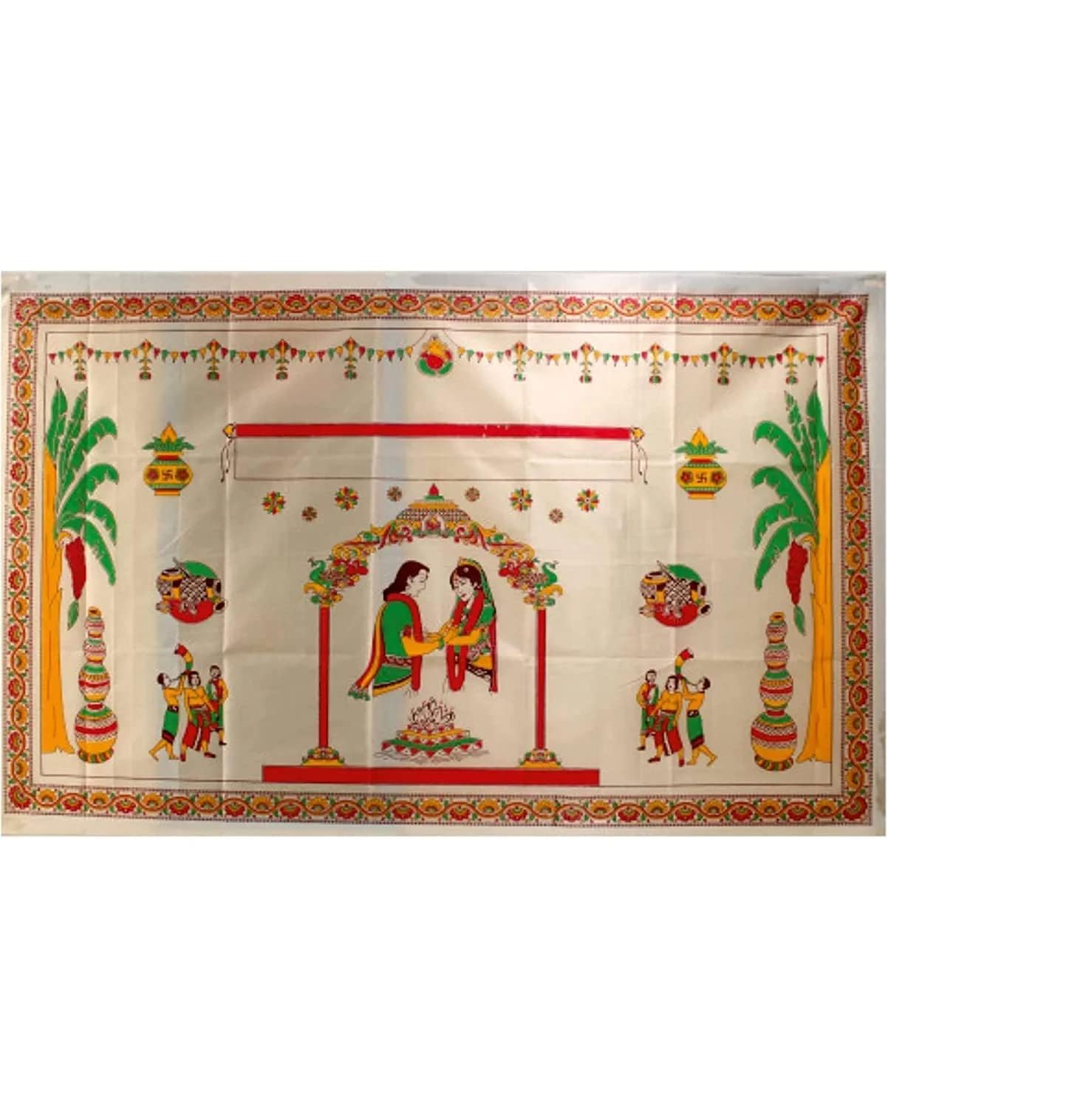 Antarpat Wedding Cloth held in Front of Groom Bride,Cotton antarpat for Wedding upanayan munj Marriage Ceremony Function-image-28