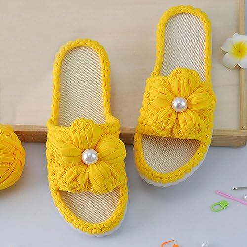 Miniatura 6 de Paquete de 4 hilos de tela elástica para camisetas de tela de color sólido, hilo de espagueti, bolsa de bricolaje, canasta, alfombra, proyectos de