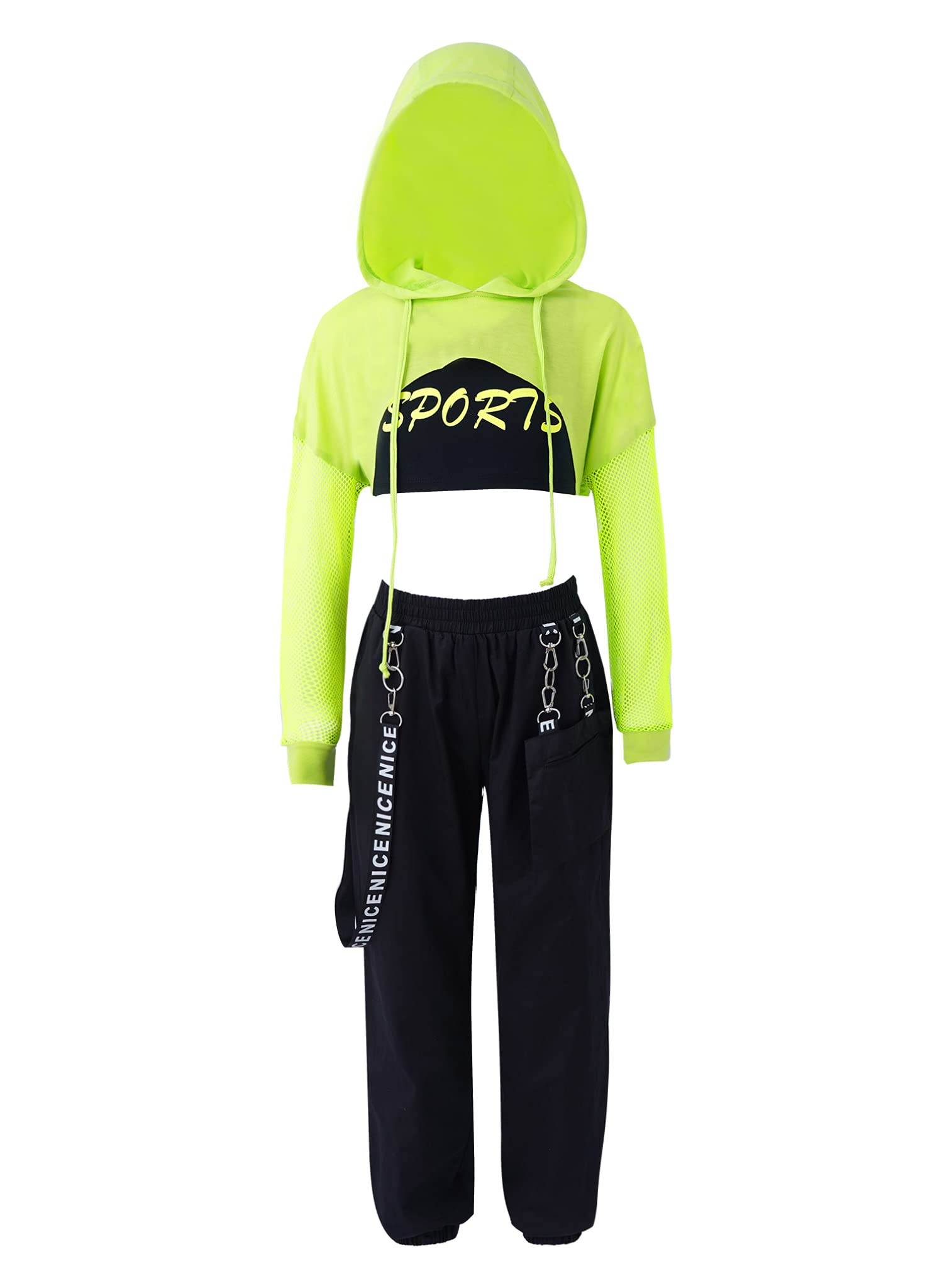 Hip Hop Costume Kids Street Dance Clothing Black Long Sleeve Tops Camouflage Pants Children Jazz Dance