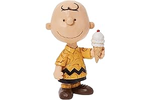 Enesco Jim Shore Peanuts Mini Charlie Brown with Ice Cream Figurine 3 Inch