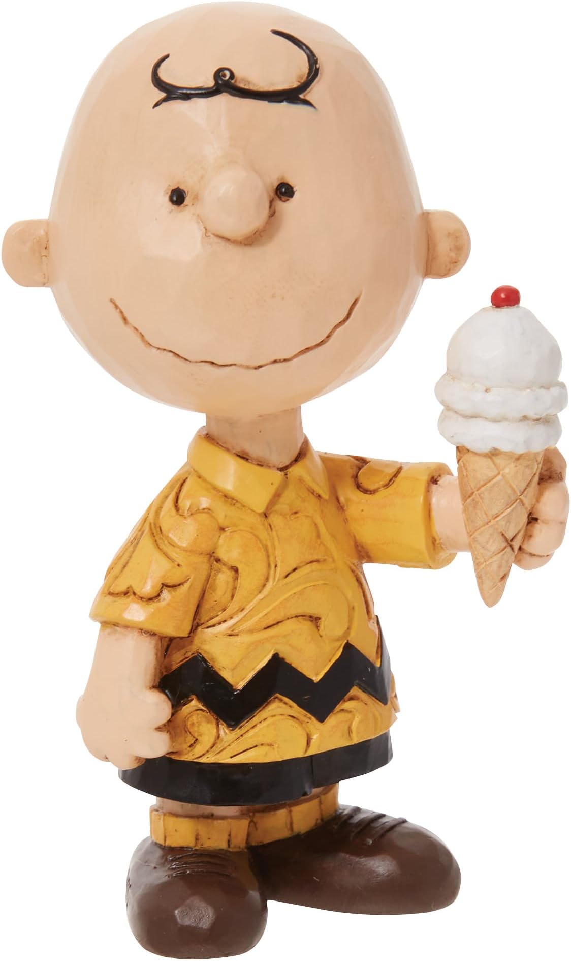 Peanuts by Jim Shore Charlie Brown with Ice Cream Miniature Figurine, 3.25 Inch, Multicolor