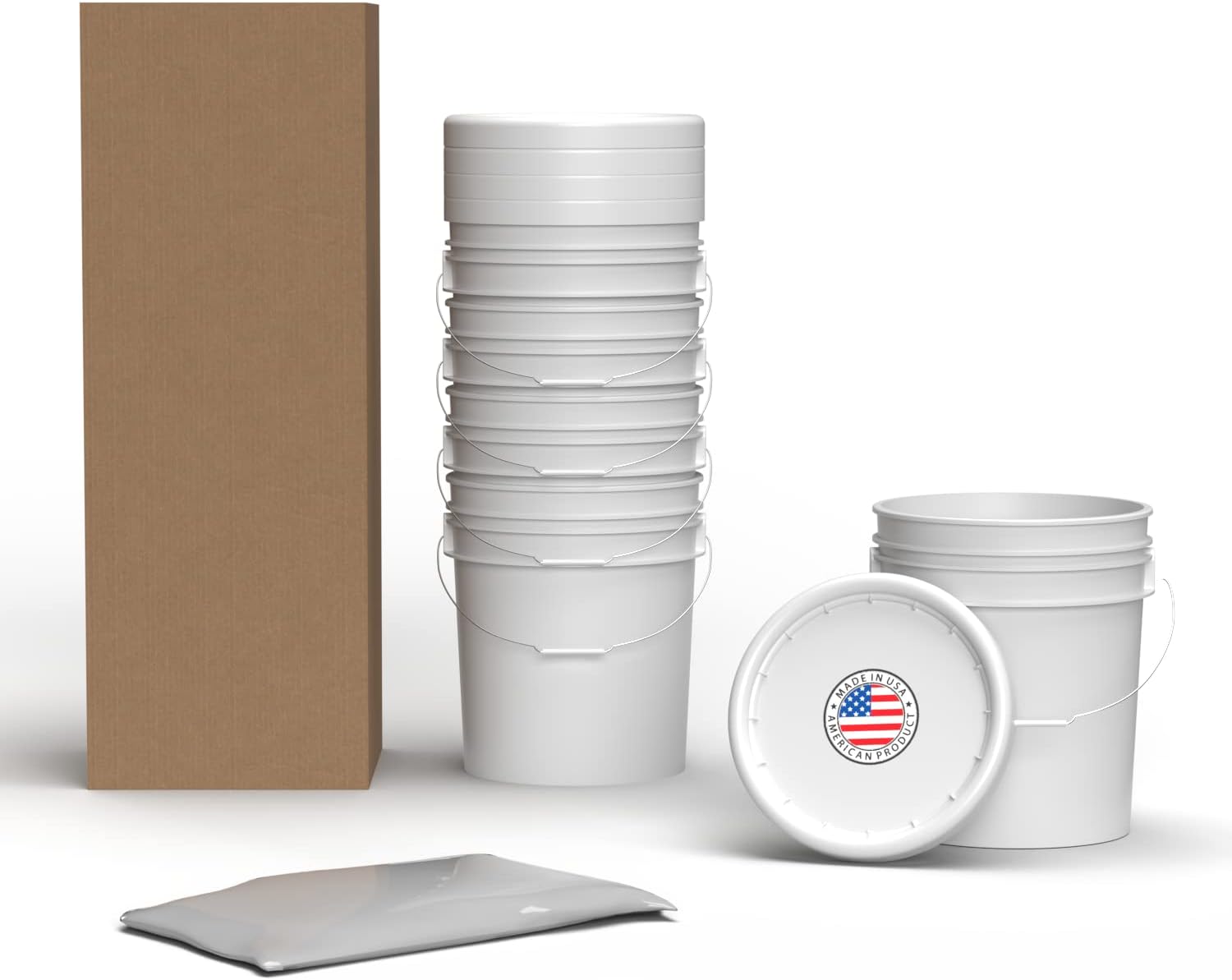 5 Gallon Bucket with Lid Food Grade All Purpose Pail