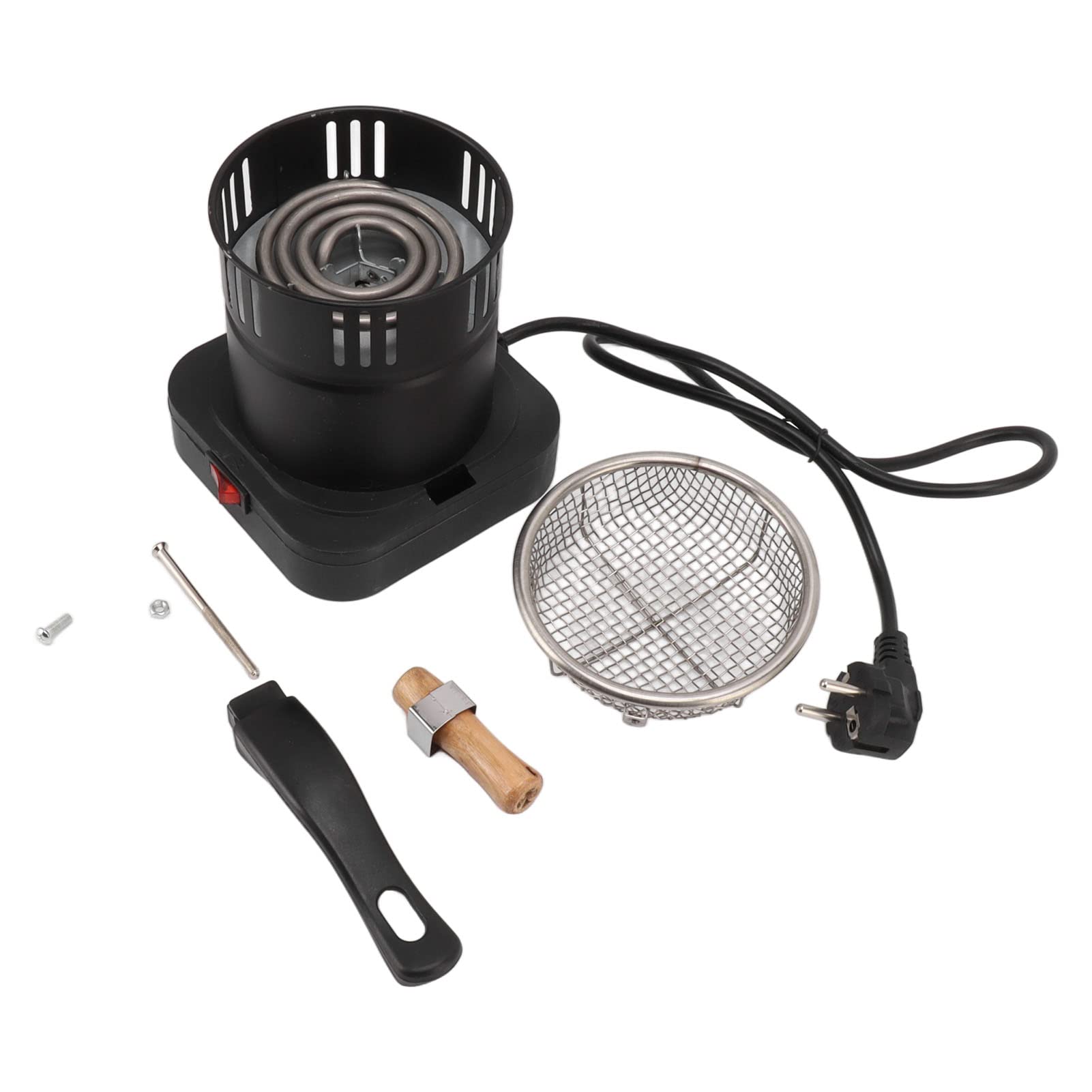 Accendifuoco elettrico a carbone, accessori per barbecue a carbone, accenditore elettrico a carbone, con maniglia, griglia di carbone e cavo, accensione a carbone per Narghilè, Latte Bollente E Caffè