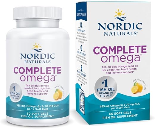 Nordic Naturals Complete Omega 3 Fish Oil Supplement 565 Mg EPA &amp; DHA Supplement With Gla, Oa | Fish Oil + Omega 3 6 9 Die...