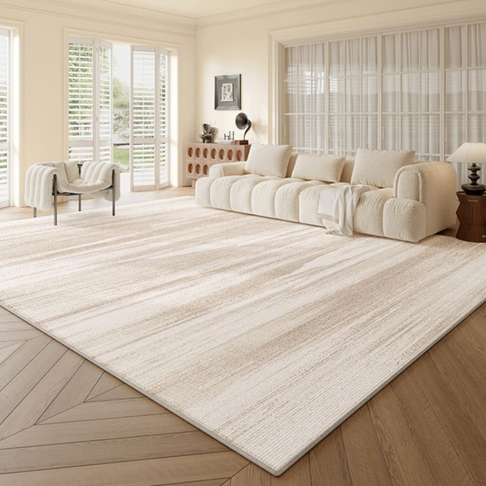 Tapis de table basse style crème 80x120cm la douceur d'un cocon à la maison