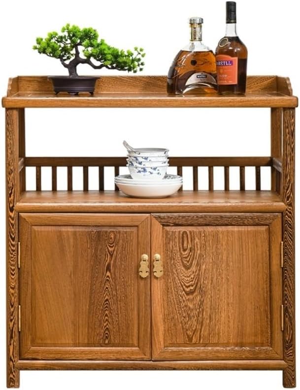 Bufetera Chinese Storage Cabinets with Doors and Shelves Retro Wooden Buffet Cabinets Suitable for Kitchens, Dining Rooms, Bedrooms Aparadores Para Comedor, 81*40*85cm
