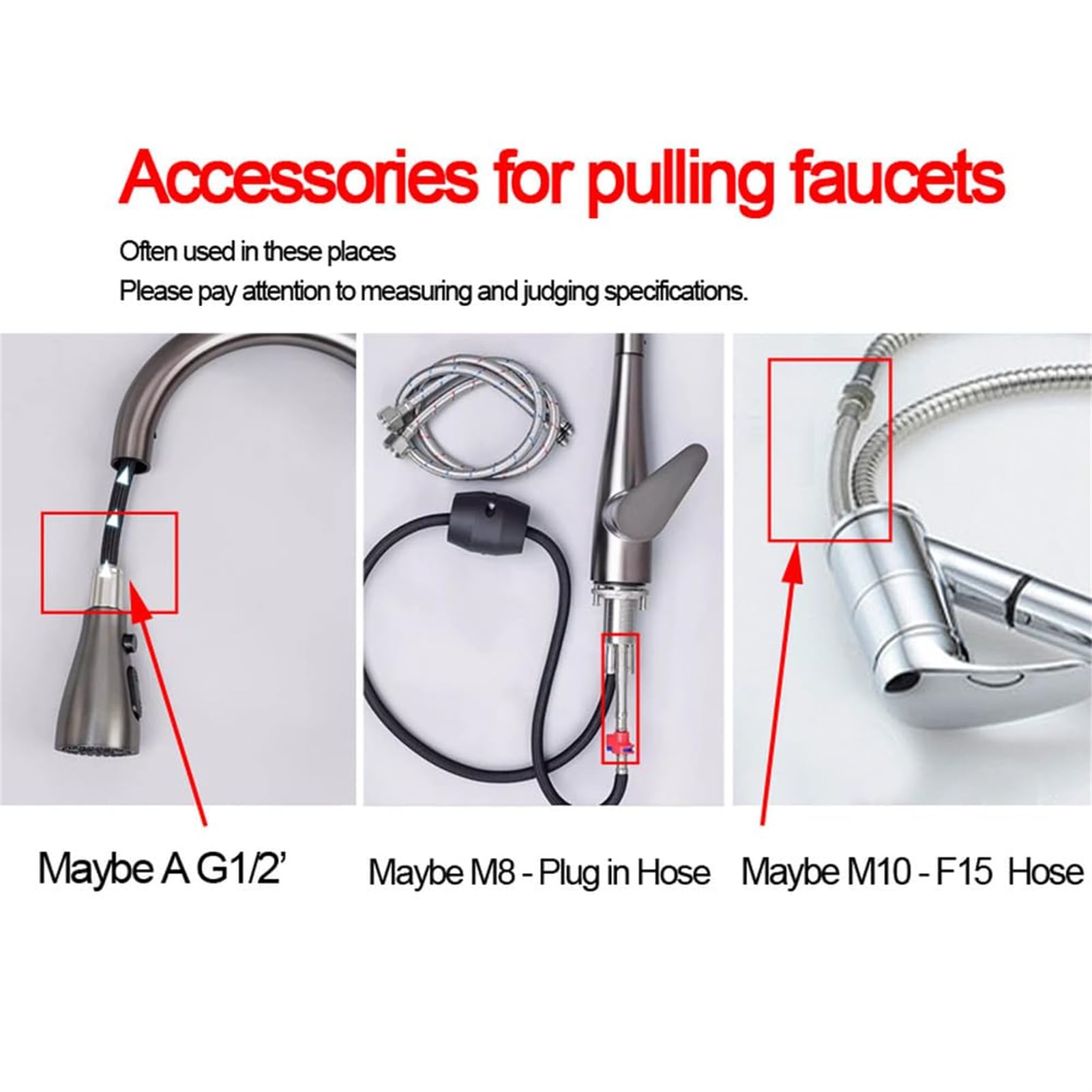 Manguera de conexión de entrada especial para grifo extraíble de cocina y baño, adaptador de extensión enchufable M8,manguera enchufable 29cm