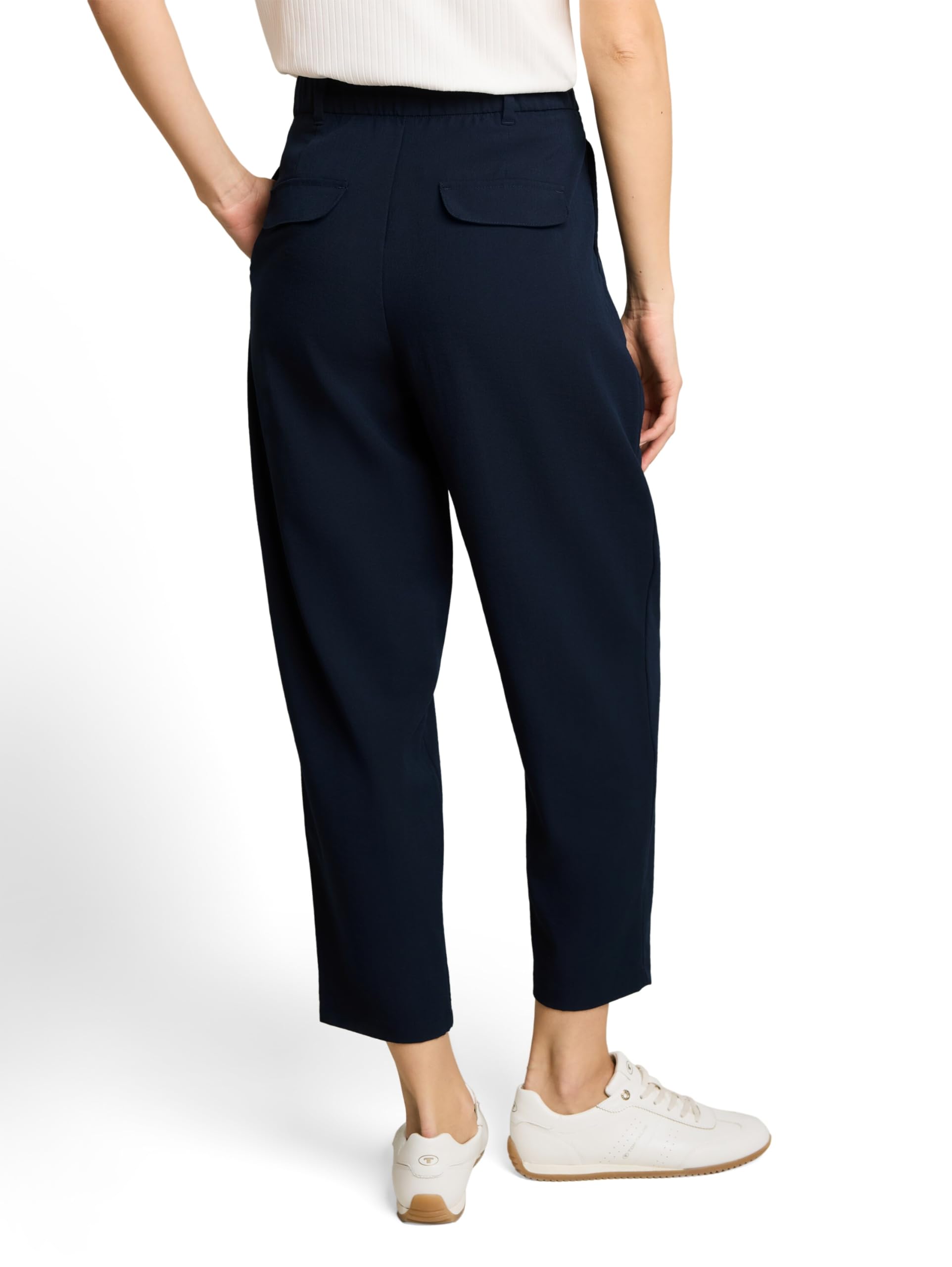 Tom Tailor Damen Cropped Barrel Hose 1051388