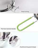 Vista 5 de Juego de olla de doble caldera, olla de fusión de acero inoxidable con espátula de silicona para derretir chocolate, jabón, cera, fabricación