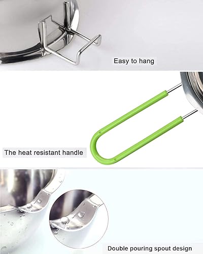 Miniatura 5 de Juego de olla de doble caldera, olla de fusión de acero inoxidable con espátula de silicona para derretir chocolate, jabón, cera, fabricación de