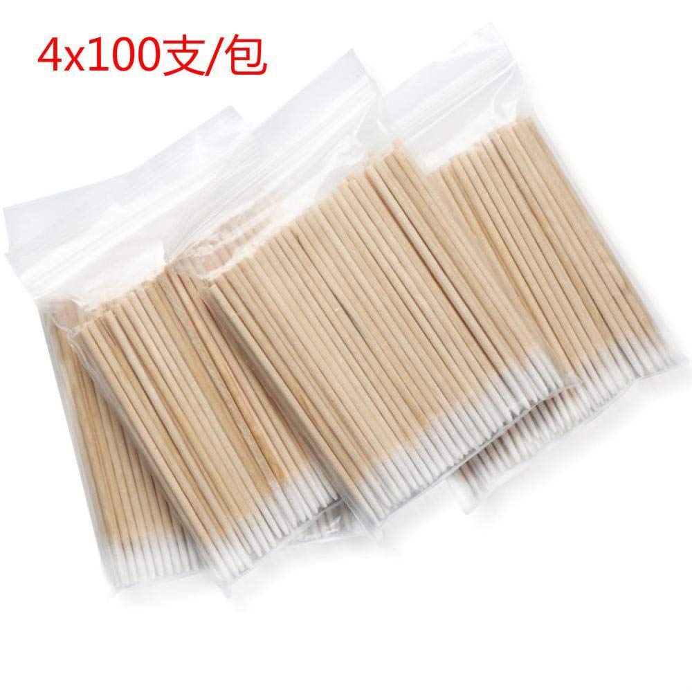 ZHANGSHUANG 400 disposable small cotton swabs, lint-free, micro brush, cotton bud, cotton swab, eyelash extension glue removal tool