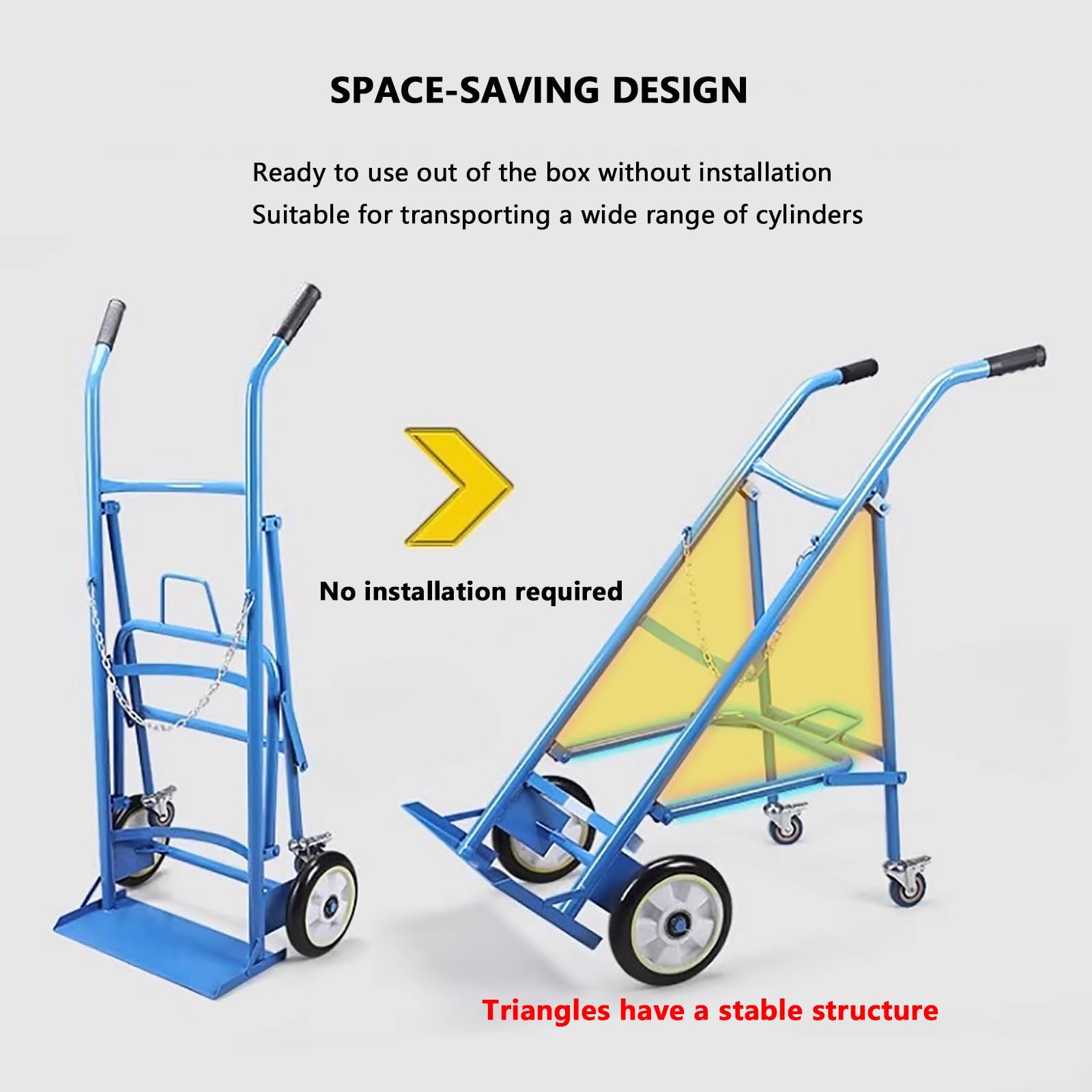 Carrello del concentratore di Ossigeno Portatile/Portatile della bombola di Ossigeno, Supporto della bombola di Ossigeno, Carrello Resistente della bombola, capacità di carico 200kg/440lb