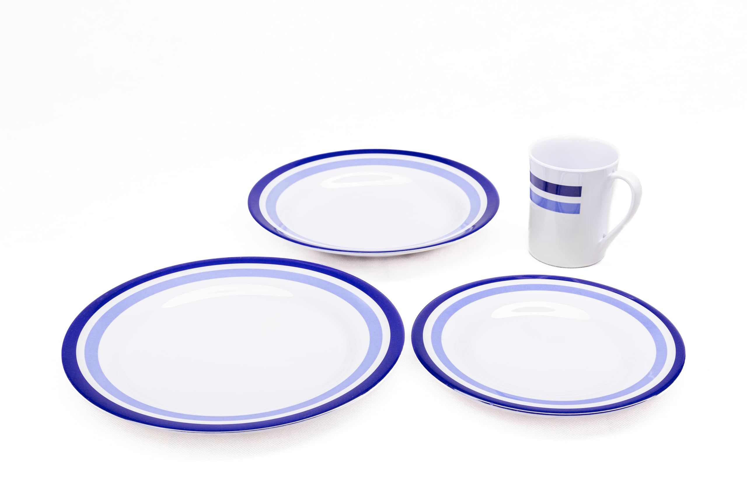 Melamin Camping Geschirr Set 16 tlg. Essgeschirr Teller Tasse Campfrei